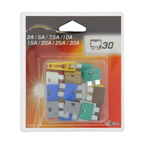 Xltech boîte 30 fusibles enfichables assortis