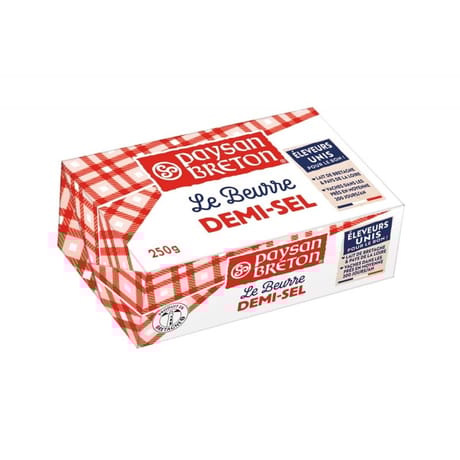 Paysan breton beurre plaquette demi sel 250g