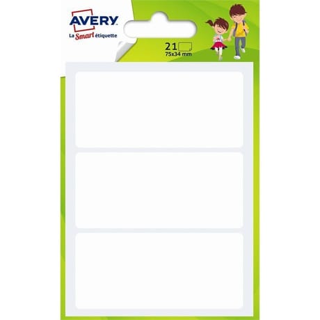 Avery 21 étiquettes multi-usages 34x75 mm