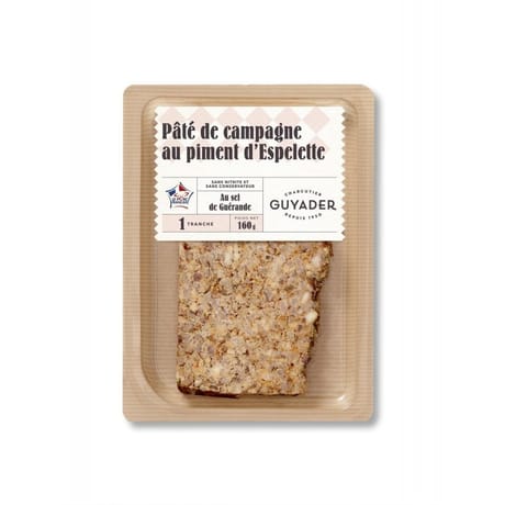 Paté de campagne au ppiment d'espelette 160g
