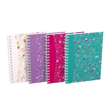 Oxford carnet floral intégral a6 100 pages 90 grammes petits carreaux