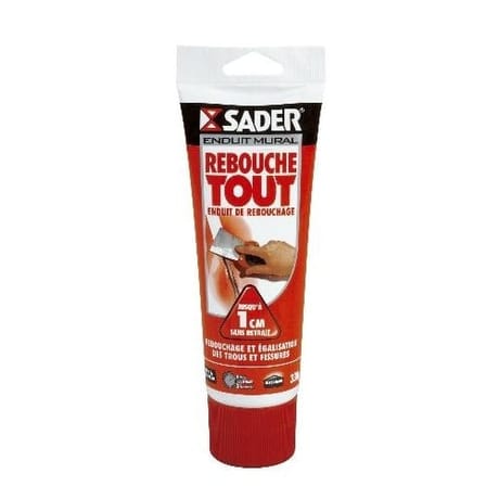 Sader rebouche tout enduit de rebouchage pâte tube plastique de 330g