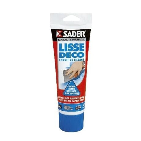 Sader lisse déco :  enduit de lissage pâte en tube de 330g
