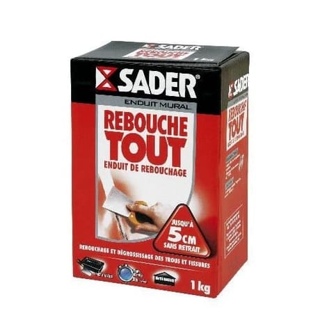 Sader rebouche tout : enduit de rebouchage poudre - 1kg