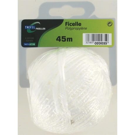 Trefilaction ficelle polypro 0,9/1 67g 45m blanc