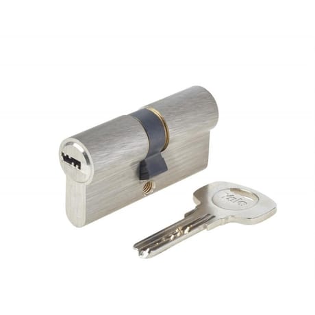 Yale cylindre de serrure débrayable série 1000+, 30x30mm, nickelé, 6 goupilles, 4 clés réversibles