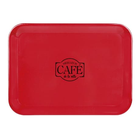 Plateau melaminé 43.5x32.5 bistro rouge