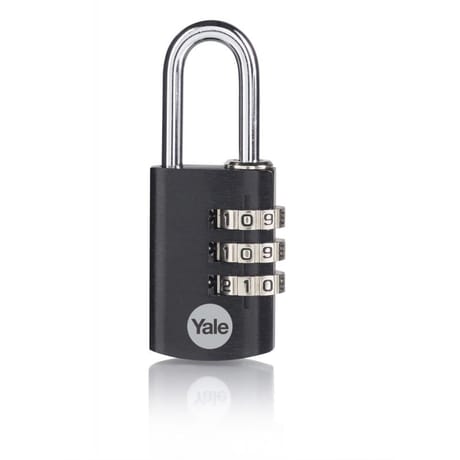 Yale cadenas aluminium à combinaison 28mm noir anse acier 3 chiffres