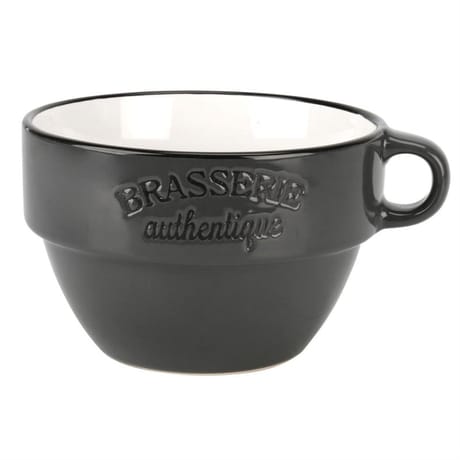 Bol grès 65cl empilable Bistrot gris