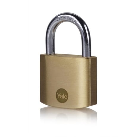 Yale 2 cadenas laiton mat, anse acier, 3 clés, 40mm