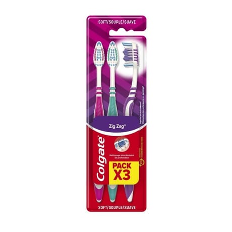 Colgate zig zag brosse a dent souple x3