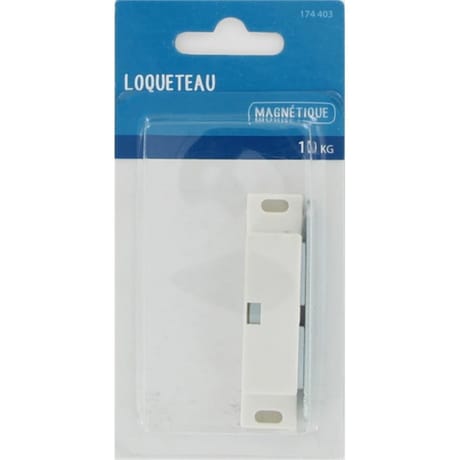 Loqueteau magnétique 10kg blanc x1