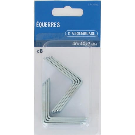 Trefilaction équerre d'assemblage  40x40X2MM X8