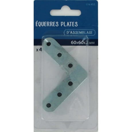 Trefilaction 4 équerres  plate d'assemblage 60x60x2 mm