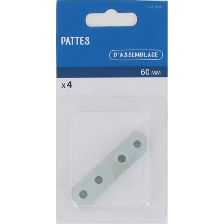 Trefilaction patte d'assemblage 60mm x 4