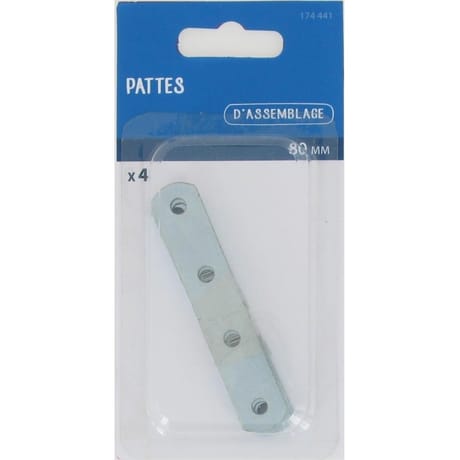 Trefilaction patte d'assemblage 80MM X4