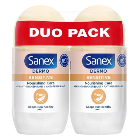 Sanex dermo déodorant antitranspirant bille sensitive 2x50ml