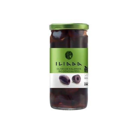 Iliada bio olives noires kalamata dénoyautées 130g