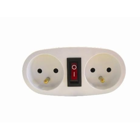 Chacon domino 2x16 avec interrupteur 100g