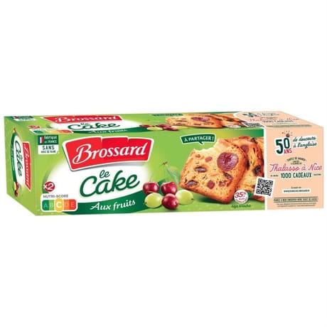 Brossard cake aux fruits tranché 500g