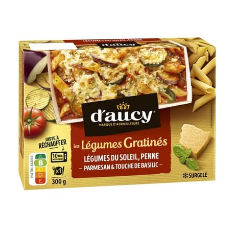 D'aucy légumes gratinés légumes du soleil & penne 300g