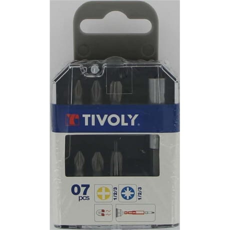 Tivoly coffret embout vissage ph/pz 7 pièces