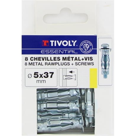 Tivoly cheville métal m5x37x8