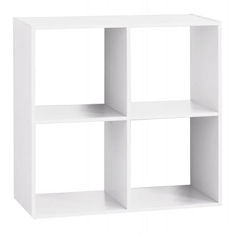 Etagère 4 cases mix blanc