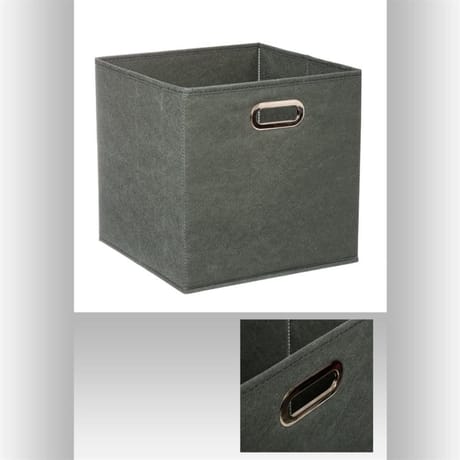 Boite rangement 31x31cm kaki