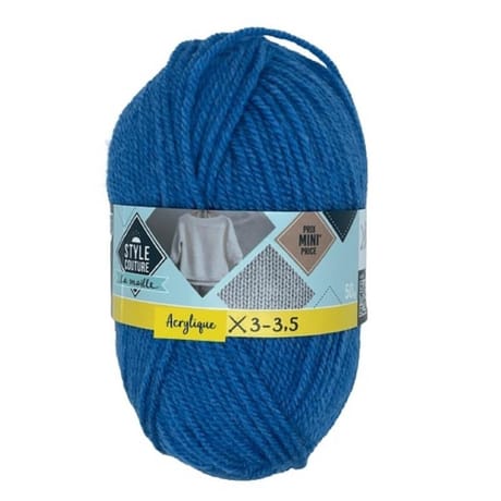Pelote de laine acrylique col 5 bleu Style couture