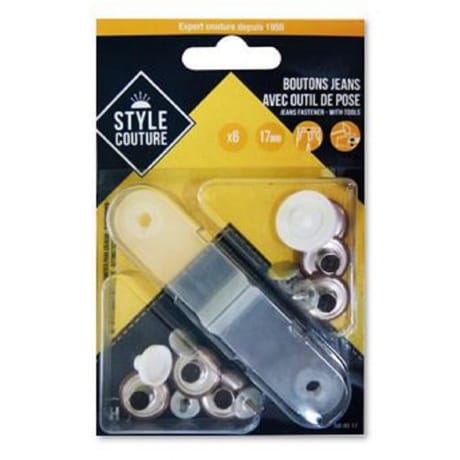Boutons jeans avec outil de pose Style Couture