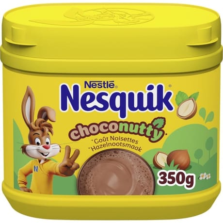 Nesquik choco nutty goût choco noisette poudre cacaotée 350g
