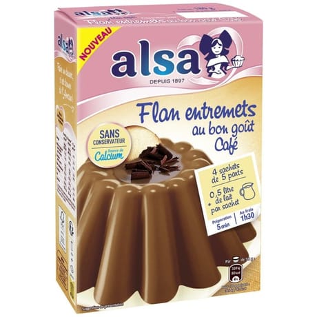 Alsa flan entremet au bon goût café 180g