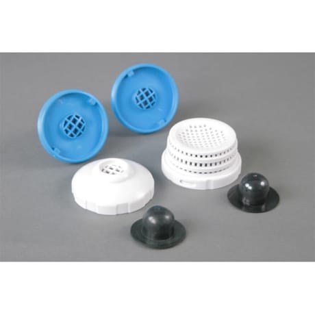 Lot de 2 petites crépines et bouchons pour piscines
