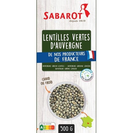 Sabarot lentille d'auvergne etui 500g