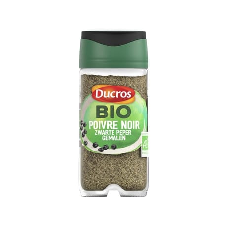 Ducros poivre noir moulu bio 43g
