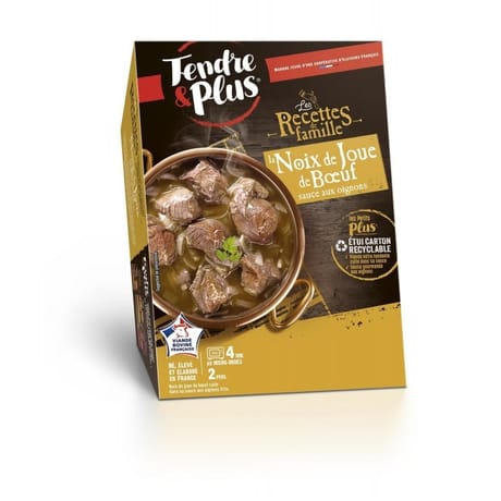 Noix de joue de boeuf cuicinée aux oignons 450g Tendre et plus