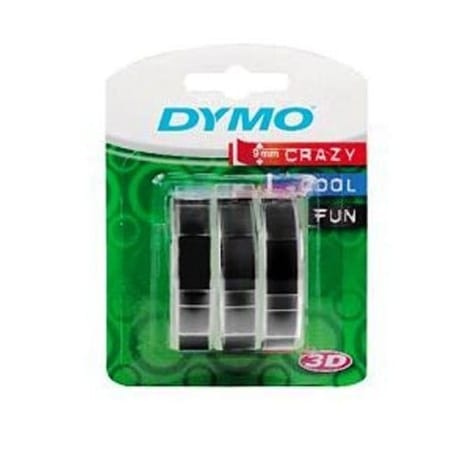 Dymo ruban 9 mm x3 mètres noir x3