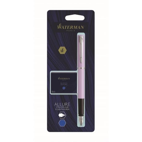 Waterman stylo-plume pastel assortis + boîte de cartouches bleues