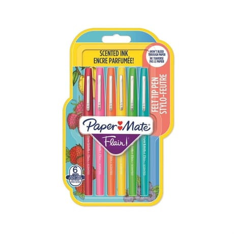 Papermate stylo-feutre flair senteurs assortis x6
