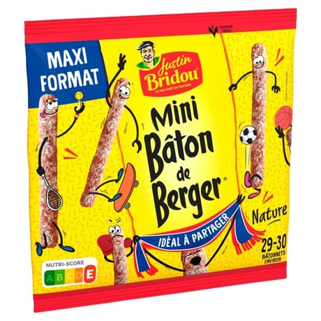 Justin Bridou mini bâton de berger 29-30 bâtonnets 300g maxi format