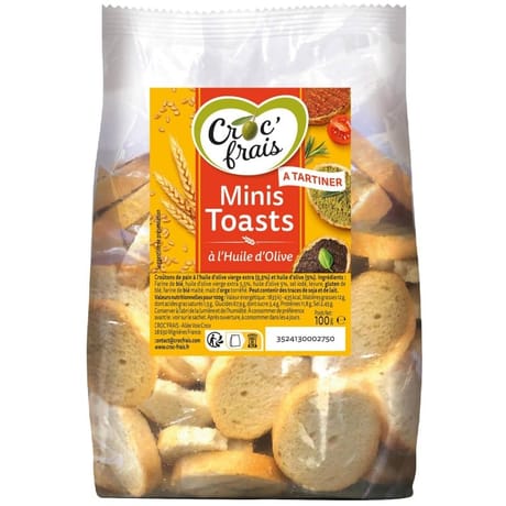 Mini toasts à l'huile d'olive 100g
