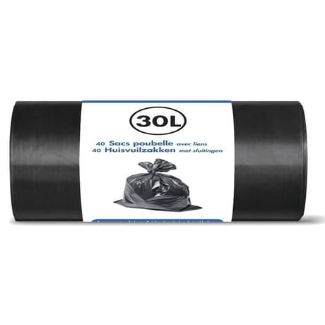 Sacs poubelle x40 lien classique 30l