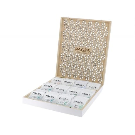 Pages coffret bois thé et infusions bio x 60s - 99g