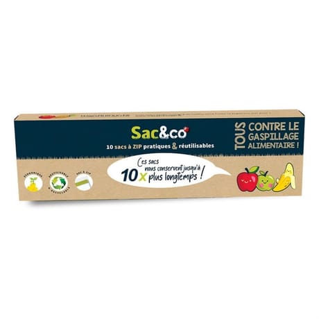 Sac & co anti-gaspi à zip x10