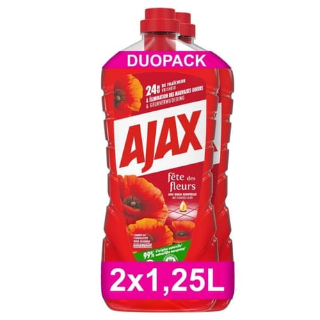 Ajax fete des fleurs nettoyant ménager coquelicot 2x1.25l