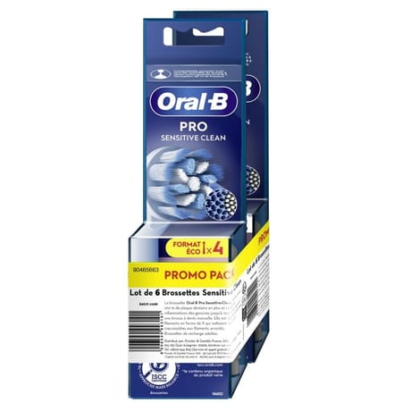 Oral-b pro sensitive clean brossettes pour brosse à dents x6
