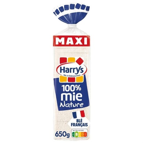 Harry's 100% mie pain de mie sans croûte nature maxi 650g
