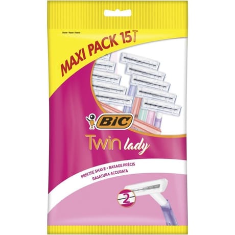 Bic rasoirs jetables féminins Twin Lady x15