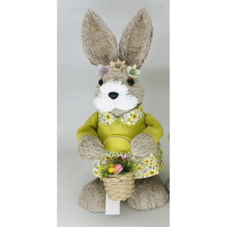 Lapin "herbe"fleur h31cm